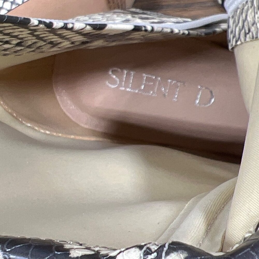 ANTHROPOLOGIE SILENT D Cara Heeled Ankle Boot Snakeskin Print Gray Sz 40 NWOB - Picture 9 of 9